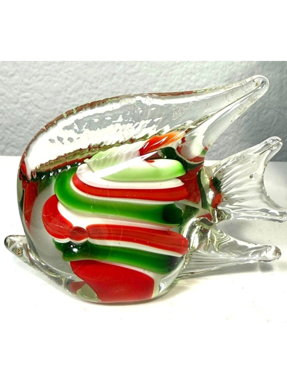 Glass Vintage Murano Style Art Glass Fish Figurine Paperweight